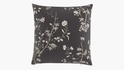 Throw Pillow 18", Black Bamboo Garden, 18" x 18"