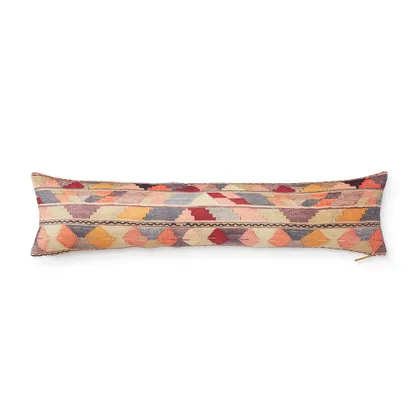 Shell Psychedelic Kilim Pillow by St. Frank | 48" W x 12" H | Linen