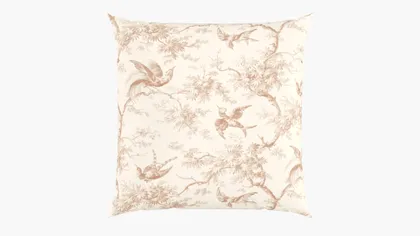 Throw Pillow 26", Terracotta Swallows, 26" x 26"