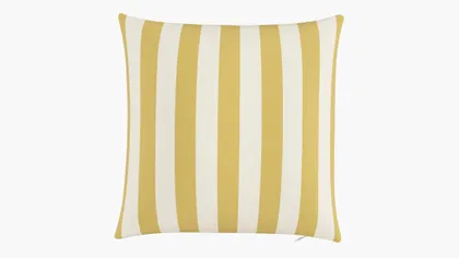 Outdoor 18" Throw Pillow, Citrine Cabana Stripe, 18" x 18"