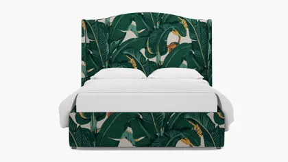 Curved Wingback Bed, Martinique®®, Queen