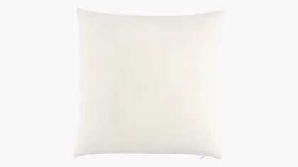 Throw Pillow 22", White Classic Velvet, 22" x 22"