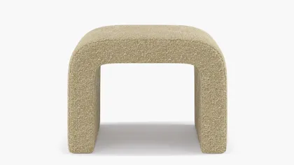 Waterfall Ottoman, Buff Boucle