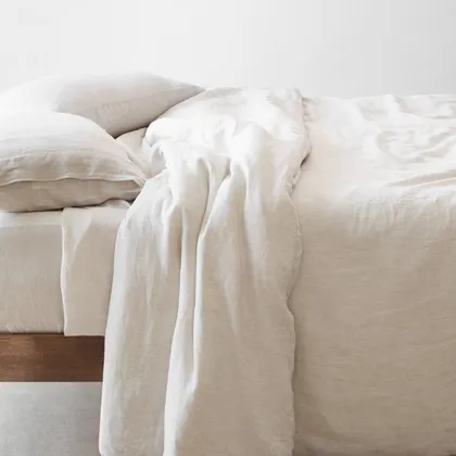 The Citizenry Stonewashed Linen Duvet Cover | King/Cal King | Duvet Only | Sand