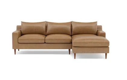 Sloan Leather Right Chaise Sectional