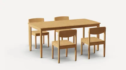Dunes Outdoor Dining Table & Chairs Set - Set of 4