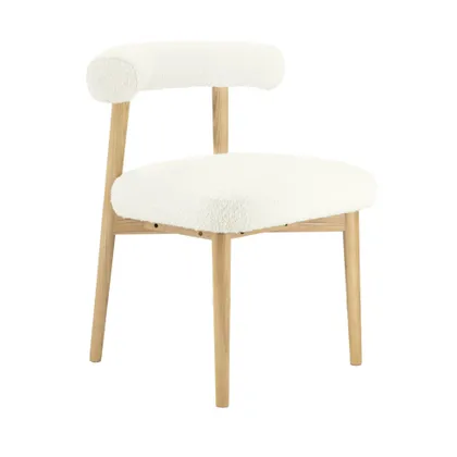 Spara Cream Performance Boucle Side Chair