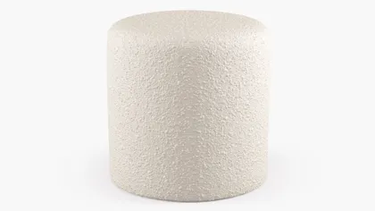 Drum Ottoman, Snow Boucle