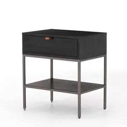Trey Nightstand-Black Wash Poplar