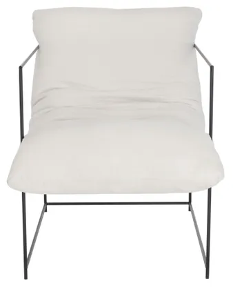 Portland Pillow Top Accent Chair - Ivory/Black