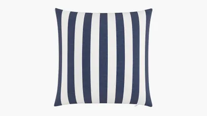 Throw Pillow 20", Navy Cabana Stripe, 20" x 20"