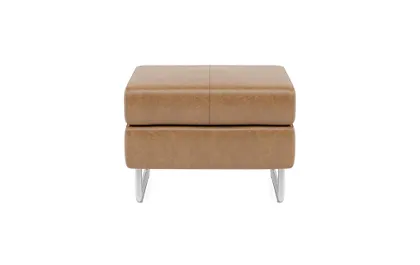 Asher Leather Ottoman 