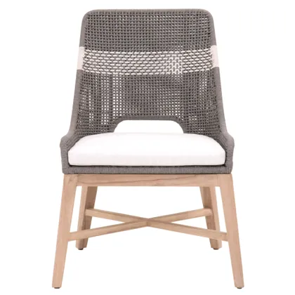 Tapestry Outdoor Dining Chair, Dark Gray, Set of 2