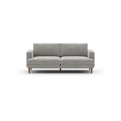 Ember Sofa - 75" / Crushed Gravel - Performance Chenille / Walnut - Wood