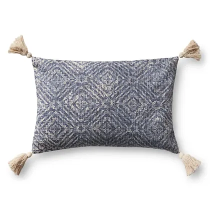 Loloi Pillows Blue 13" x 21" Cover w/Poly