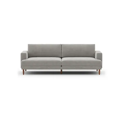 Ember Sofa - 89" / Crushed Gravel - Performance Chenille / Walnut - Wood