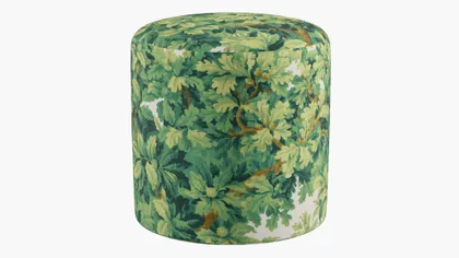 Drum Ottoman, Verdure Bois De Chene