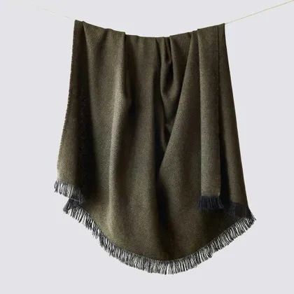 The Citizenry La Calle Alpaca Throw | Olive