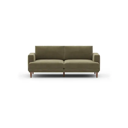 Ember Sofa - 75" / Sage - Performance Chenille / Walnut - Wood