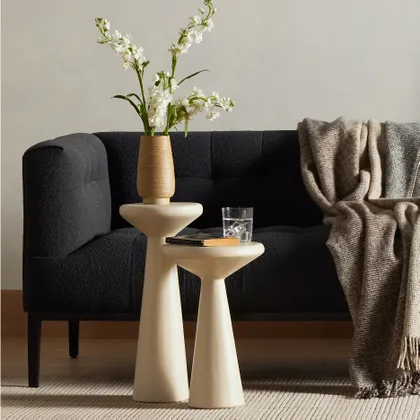 Ravine Concrete Accent Tables, Set Of 2