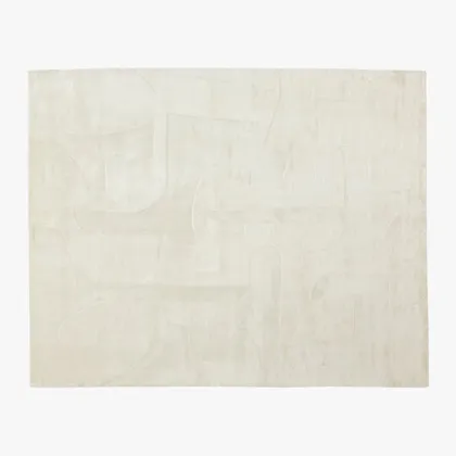 Eleyne Handloomed Ivory TENCEL™ Lyocell Area Rug 8'x10'