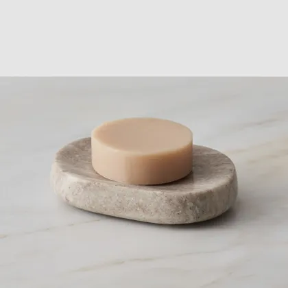 The Citizenry Riya Marble Soap Dish | Natural