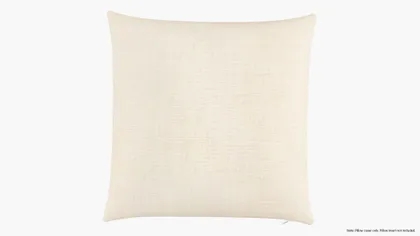 Throw Pillow Cover 22", Talc Everyday Linen, 22" x 22"
