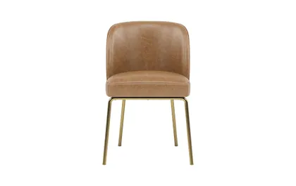 Graham Leather Metal Framed Upholstered Chair