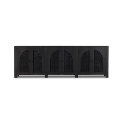 Tilda 6 Door Sideboard - Black Wash Mango