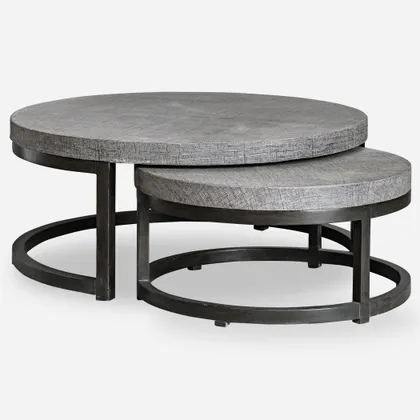 Aiyara Gray Nesting Tables Set/2