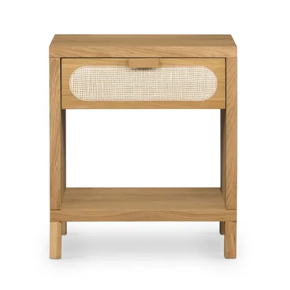 Allegra Nightstand - Honey Oak Veneer
