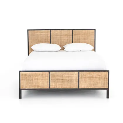 Sydney Queen Bed-Black Wash