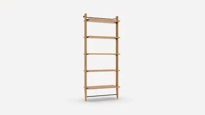 Title Single Fully Open Bookshelf - Oak - Wood