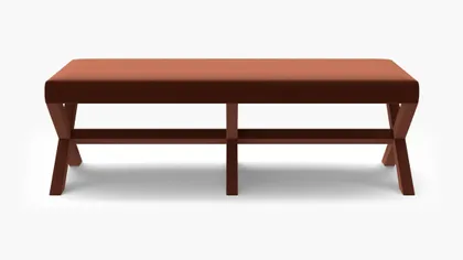 Double X Bench, Rust Performance Velvet