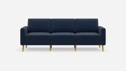 Nomad Sofa - Navy Blue - Performance Flatweave / Oak - Wood / Block