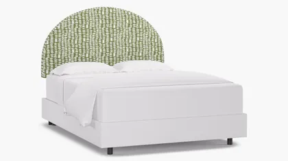 Arched Back Headboard, Olive Odalisque, Queen