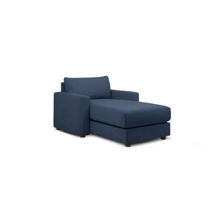 Span Storage Chaise - Navy Blue - Performance Chenille