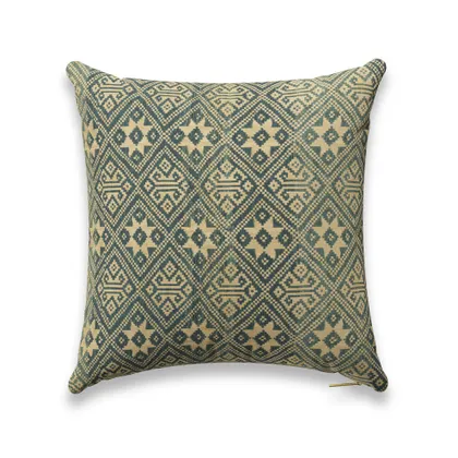 Star Muong Pillow by St. Frank | Green | 22" W x 22" H | Linen