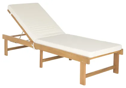 Inglewood Chaise Lounge Chair - Natural/Beige - Safavieh