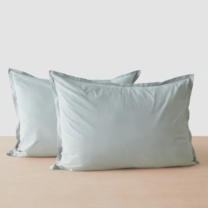 The Citizenry Stonewashed Organic Cotton Percale Shams | Standard