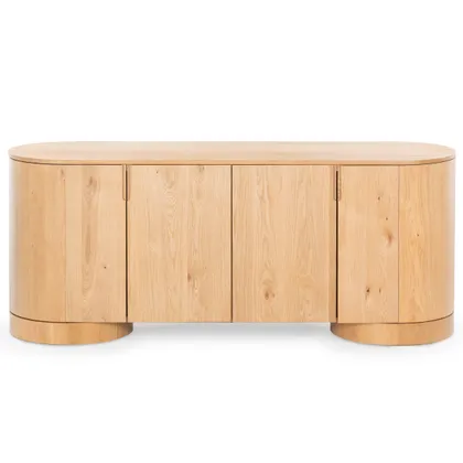 Jesbelina Oval Wood Sideboard - Natural