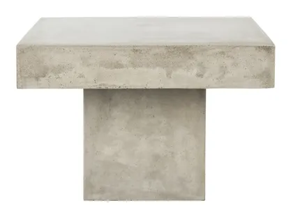 Tallen Indoor/Outdoor Modern Concrete 15.75-Inch H Coffee Table - Dark Grey - Safavieh