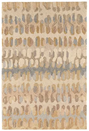 Paint Chip Natural Hand Micro Hooked Wool Rug