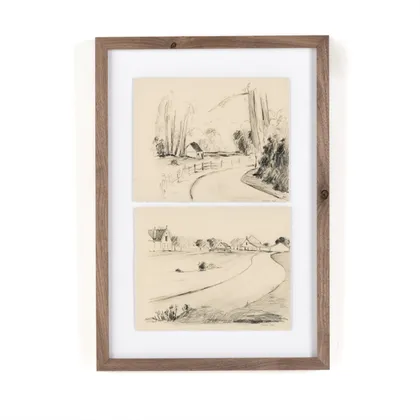 In The Country I by Shaina Page - Rustic 1.5 Walnut