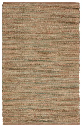 Canterbury Natural Solid Tan/ Green Area Rug (9'X12')