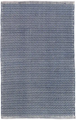 Herringbone Navy/Ivory Handwoven Indoor/Outdoor Rug