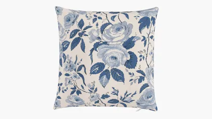 Throw Pillow 16", Delft Chintz, 16" x 16"