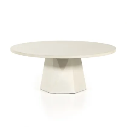 Bowman Outdoor Coffee Table-White Cncrt