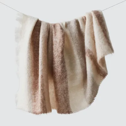 The Citizenry Delaney Mohair Throw | Cream