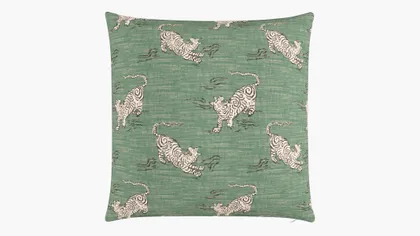 Throw Pillow 26", Emerald Tigresse, 26" x 26"